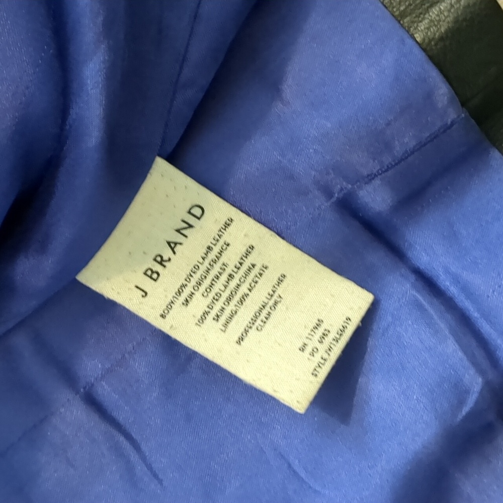 J Brand 100% Lamb Leather Biker Jacket - Picture 8 of 10
